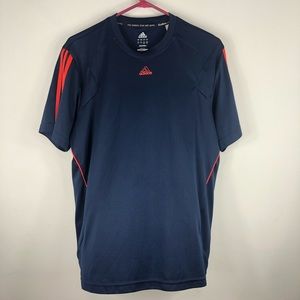 Adidas climate blue with orange shirt size L